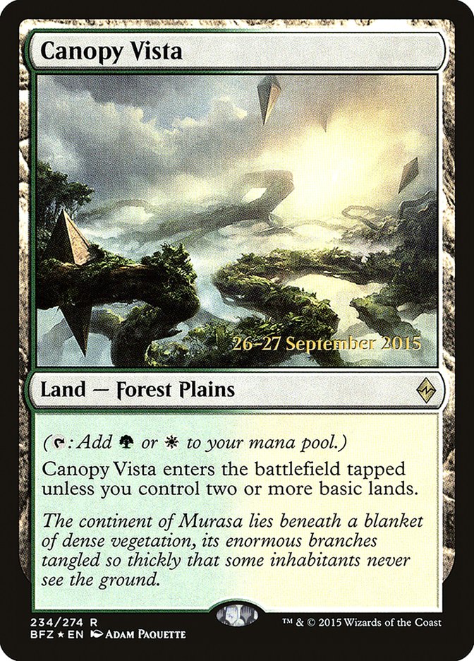 Canopy Vista [Battle for Zendikar Prerelease Promos] | The CG Realm