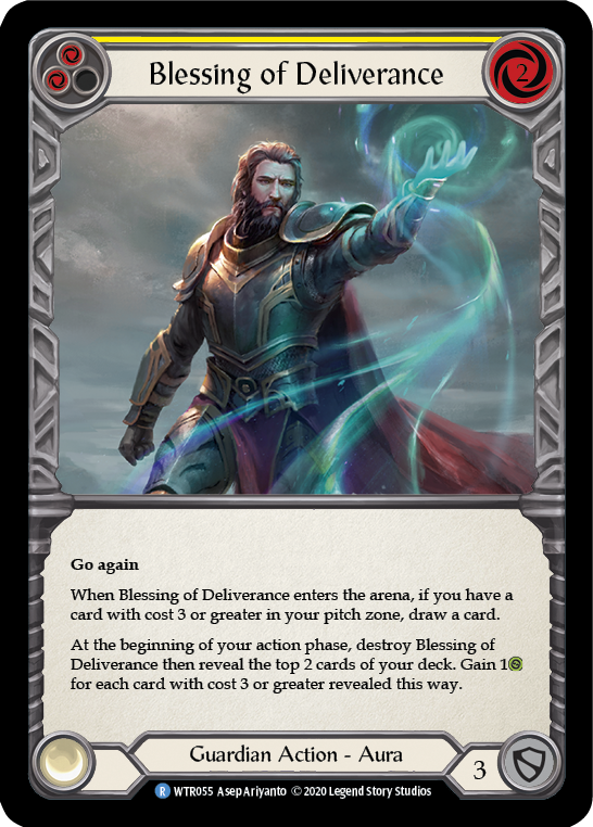 Blessing of Deliverance (Yellow) [U-WTR055] (Welcome to Rathe Unlimited)  Unlimited Rainbow Foil | The CG Realm