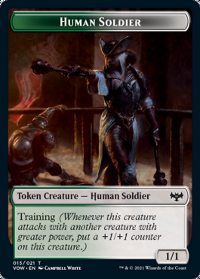 Human (001) // Human Soldier Double-Sided Token [Innistrad: Crimson Vow Tokens] | The CG Realm