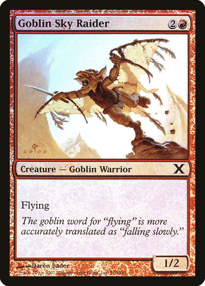 Goblin Sky Raider (Premium Foil) [Tenth Edition] | The CG Realm