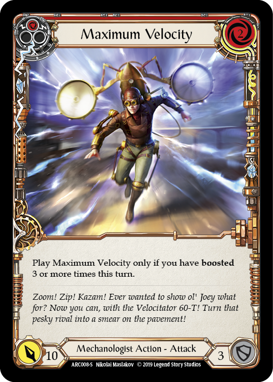 Maximum Velocity [ARC008-S] (Arcane Rising)  1st Edition Rainbow Foil | The CG Realm