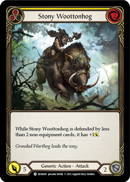 Stony Woottonhog (Yellow) [MON285] (Monarch)  1st Edition Normal | The CG Realm