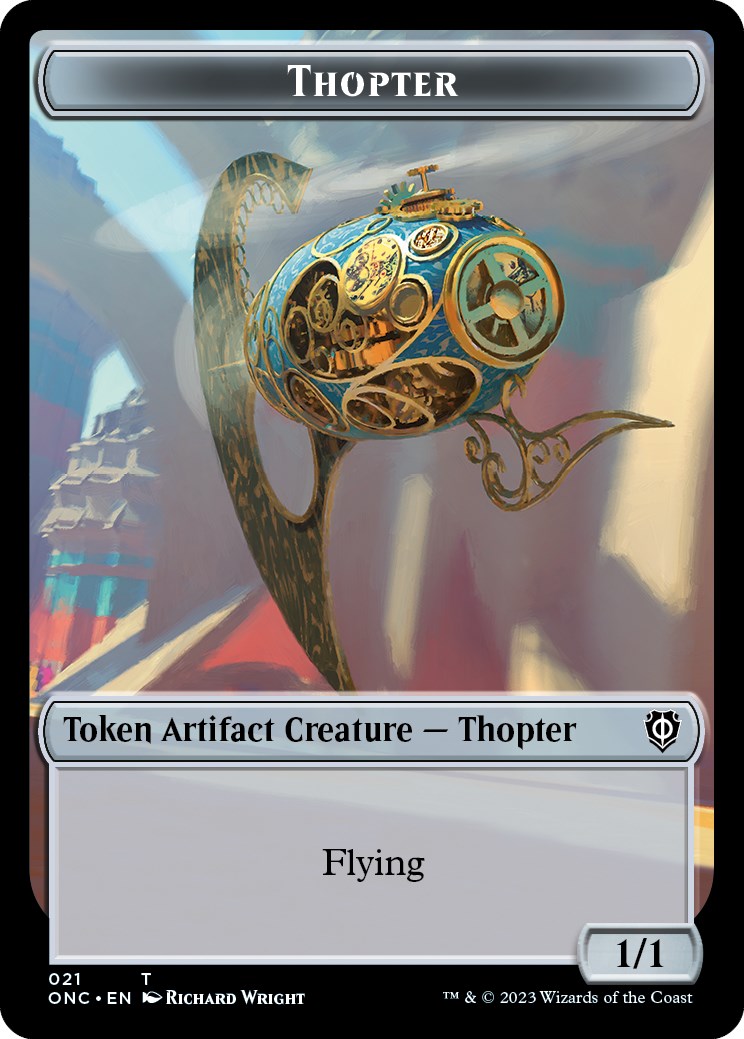 Myr // Thopter Double-Sided Token [Phyrexia: All Will Be One Commander Tokens] | The CG Realm