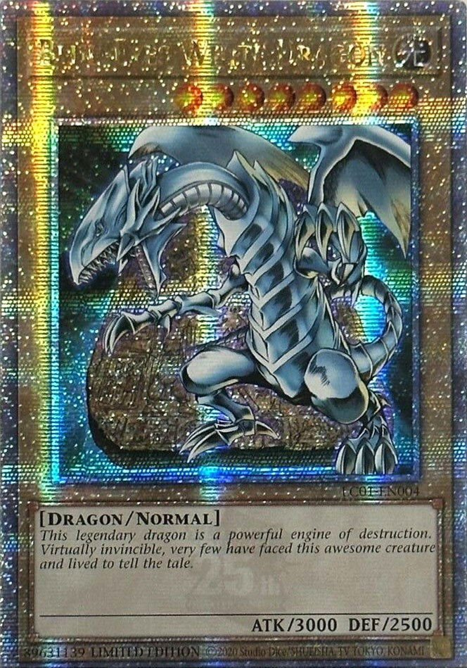 Blue-Eyes White Dragon (25th Anniversary) [LC01-EN004] Quarter Century Secret Rare | The CG Realm