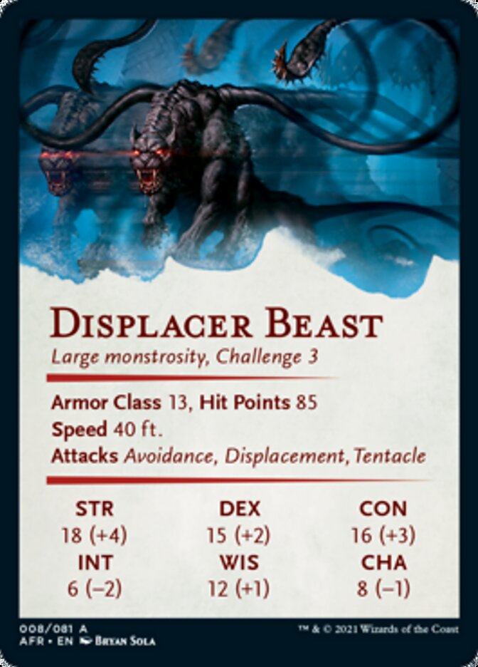 Displacer Beast Art Card [Dungeons & Dragons: Adventures in the Forgotten Realms Art Series] | The CG Realm