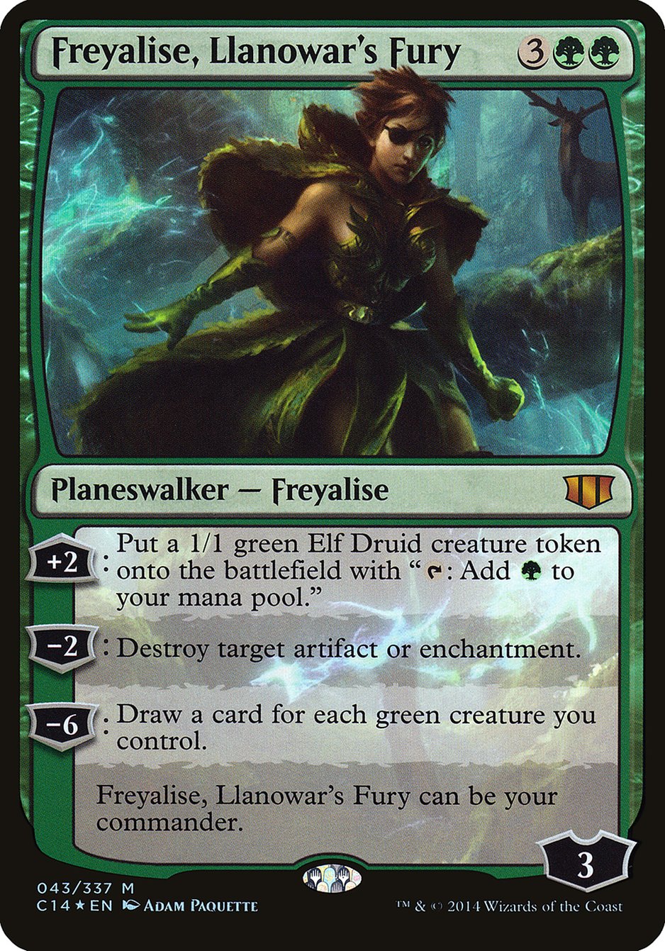 Freyalise, Llanowar's Fury (Oversized) [Commander 2014 Oversized] | The CG Realm