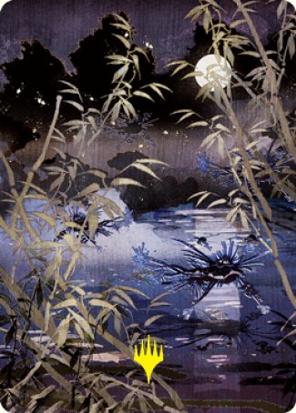 Swamp Art Card (Gold-Stamped Signature) [Kamigawa: Neon Dynasty Art Series] | The CG Realm