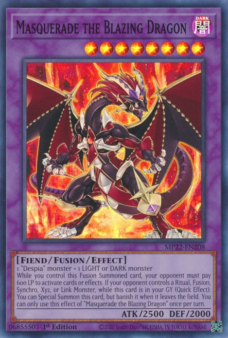 Masquerade the Blazing Dragon [MP22-EN208] Super Rare | The CG Realm