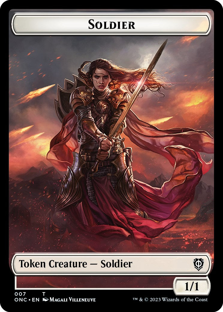 Soldier (007) // Angel Double-Sided Token [Phyrexia: All Will Be One Commander Tokens] | The CG Realm