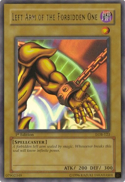 Left Arm of the Forbidden One [LOB-123] Ultra Rare | The CG Realm