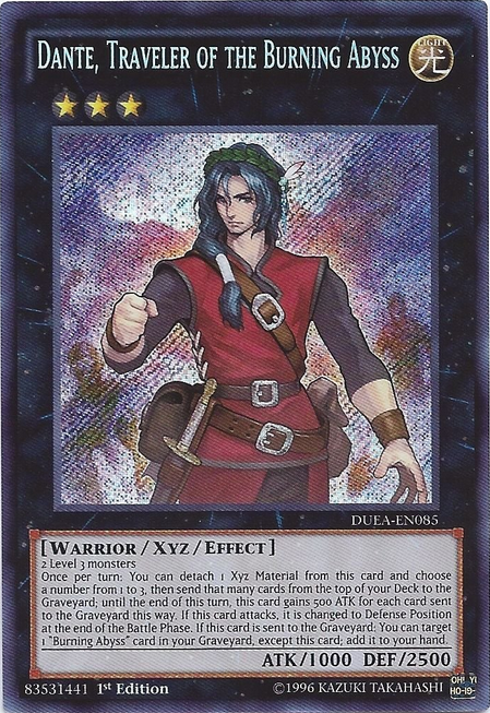 Dante, Traveler of the Burning Abyss [DUEA-EN085] Secret Rare | The CG Realm