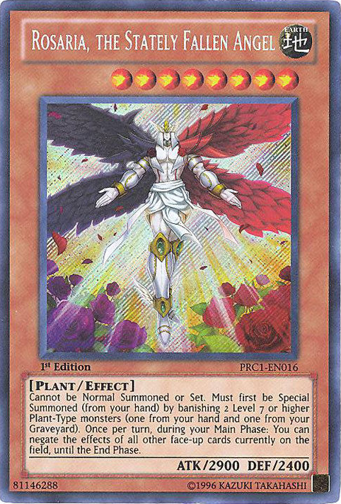 Rosaria, the Stately Fallen Angel [PRC1-EN016] Secret Rare | The CG Realm