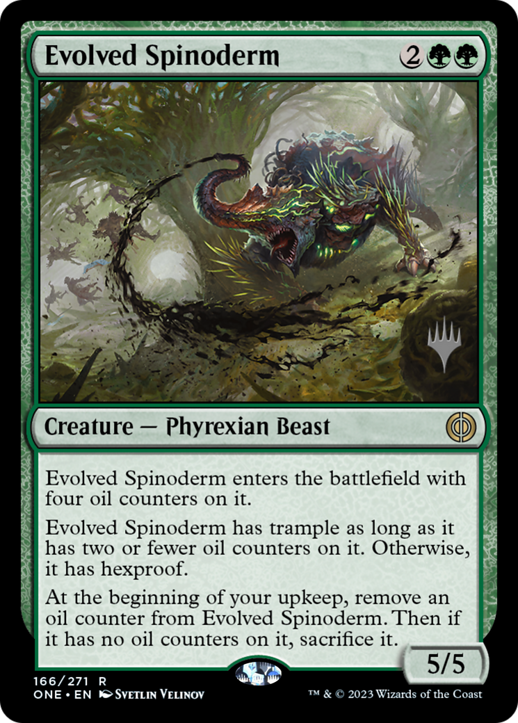 Evolved Spinoderm (Promo Pack) [Phyrexia: All Will Be One Promos] | The CG Realm