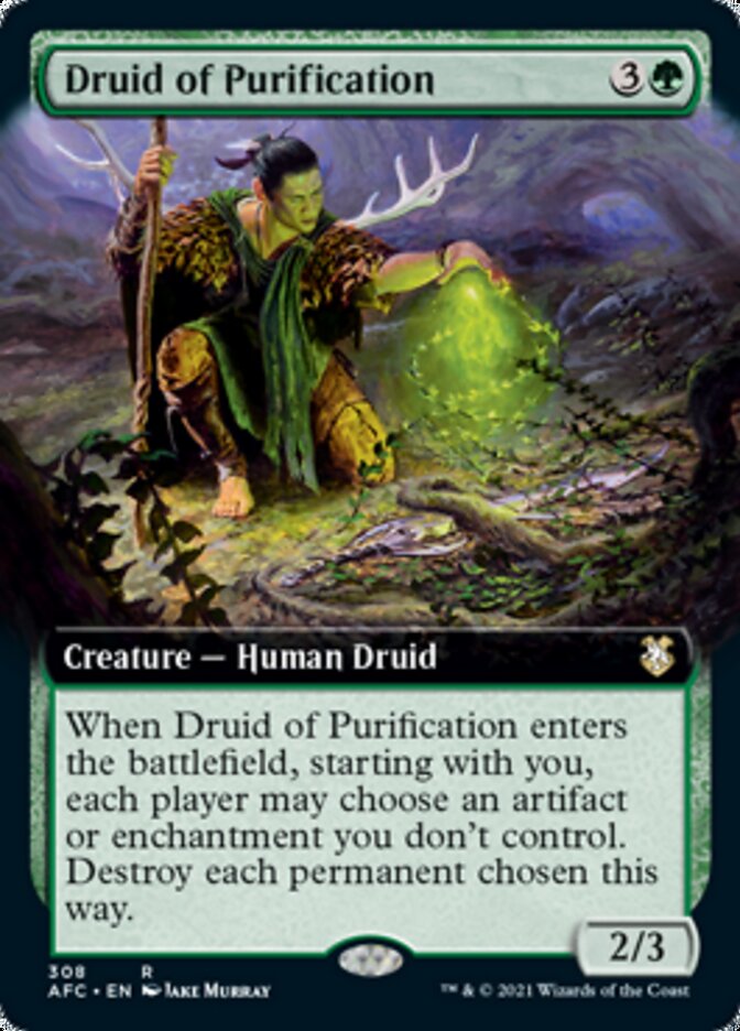 Druid of Purification (Extended Art) [Dungeons & Dragons: Adventures in the Forgotten Realms Commander] | The CG Realm