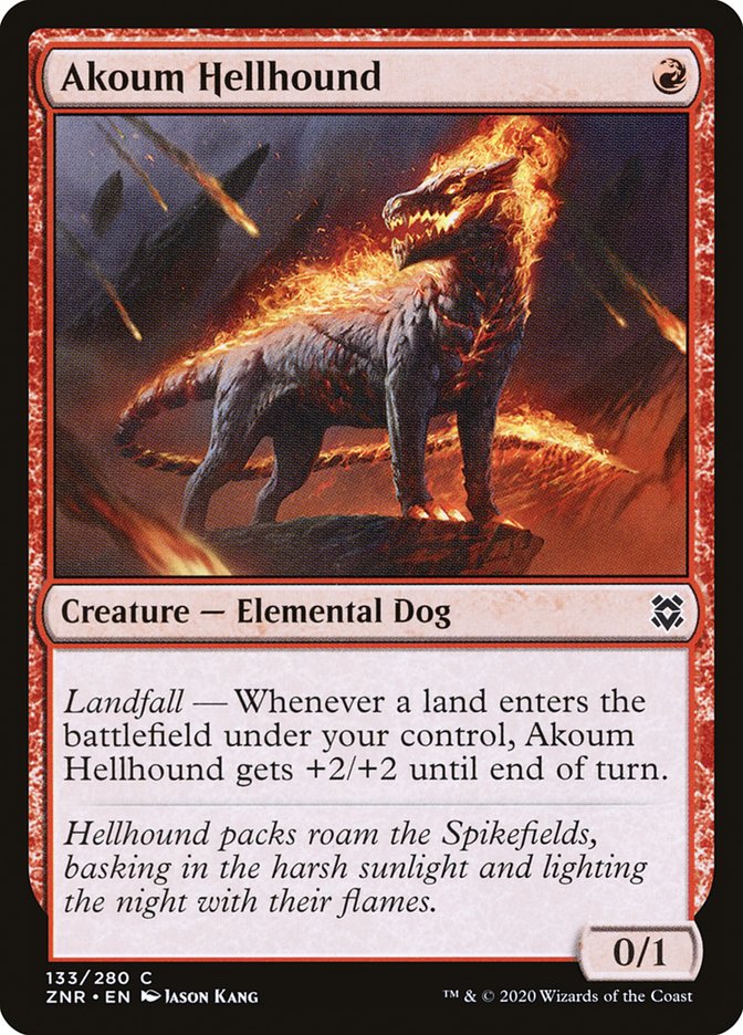 Akoum Hellhound [Zendikar Rising] | The CG Realm