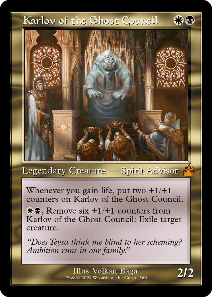 Karlov of the Ghost Council (Retro Frame) [Ravnica Remastered] | The CG Realm