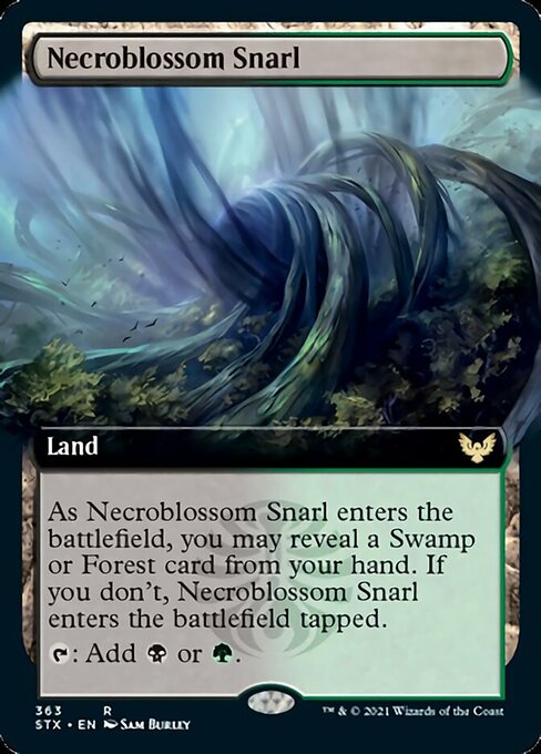 Necroblossom Snarl (Extended Art) [Strixhaven: School of Mages] | The CG Realm