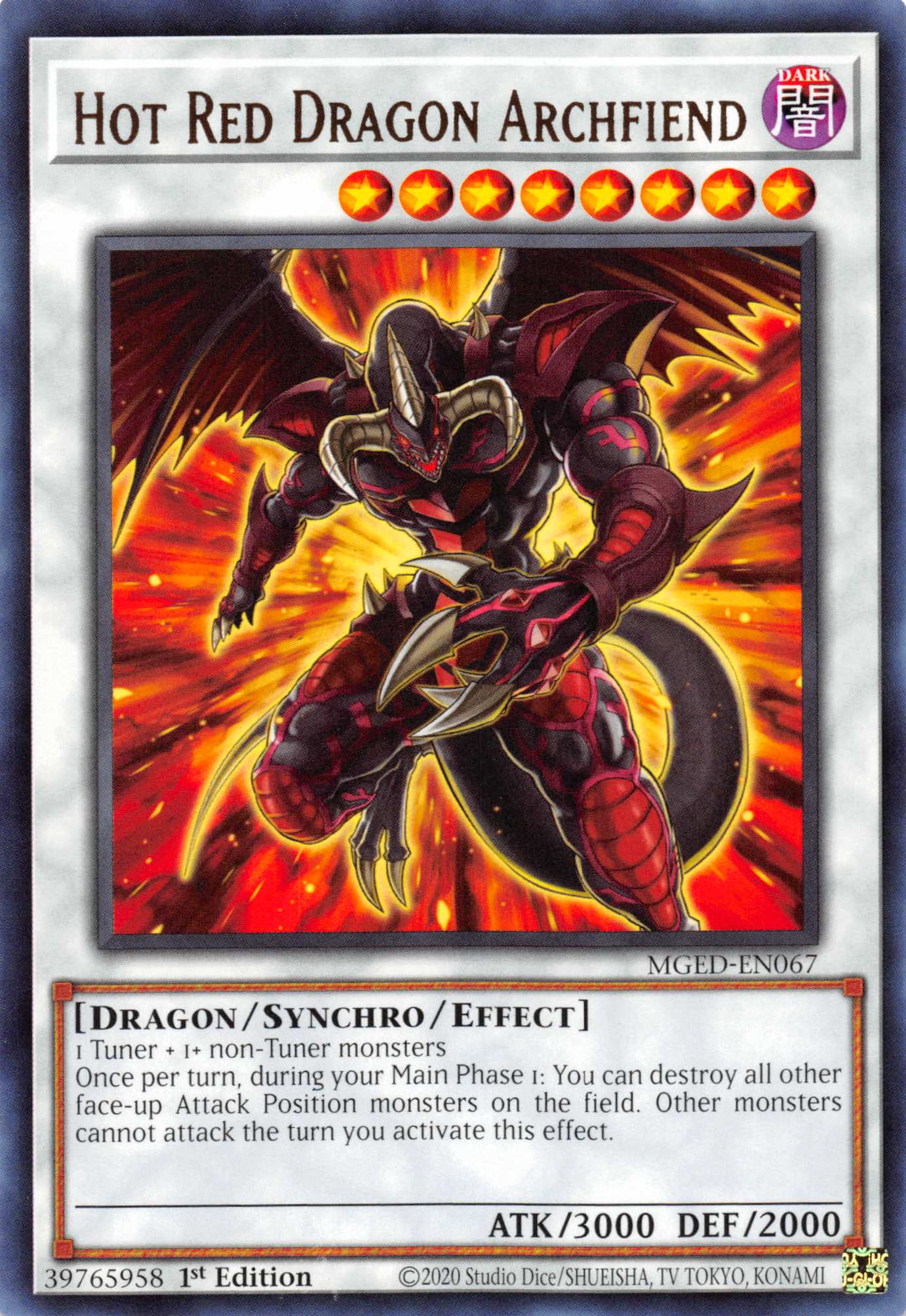 Hot Red Dragon Archfiend [MGED-EN067] Rare | The CG Realm