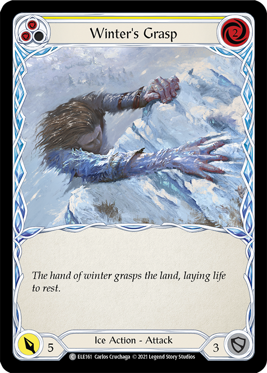 Winter's Grasp (Yellow) [ELE161] (Tales of Aria)  1st Edition Rainbow Foil | The CG Realm