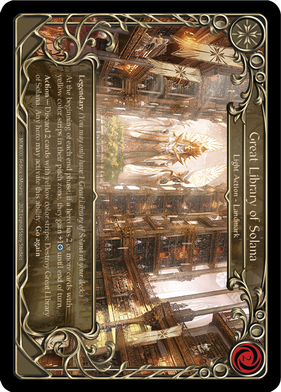 Great Library of Solana [U-MON000-RF] (Monarch Unlimited)  Unlimited Rainbow Foil | The CG Realm