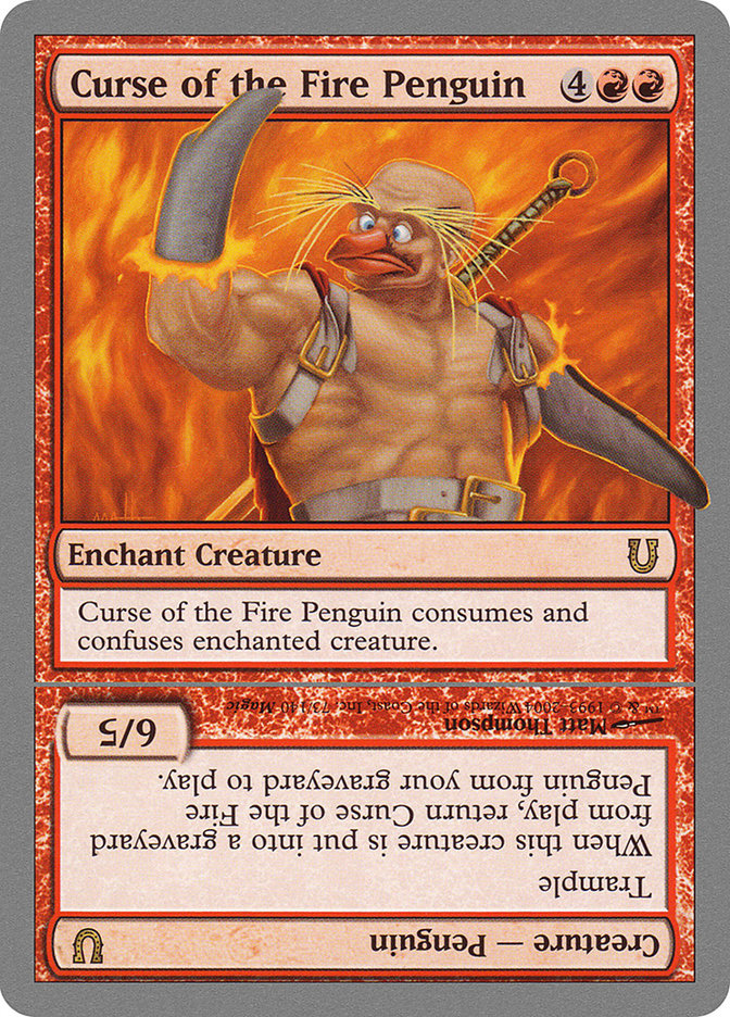 Curse of the Fire Penguin // Curse of the Fire Penguin Creature [Unhinged] | The CG Realm