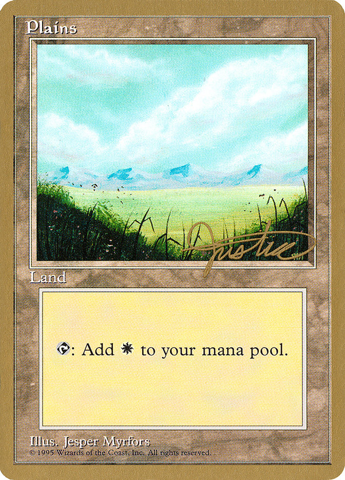 Plains (mj366) (Mark Justice) [Pro Tour Collector Set] | The CG Realm