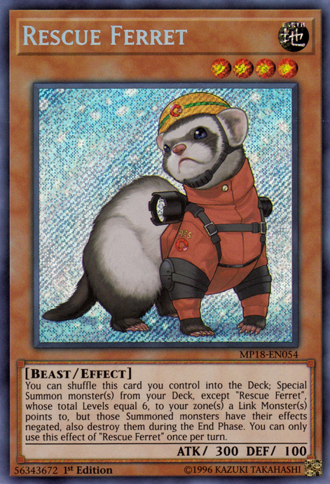 Rescue Ferret [MP18-EN054] Secret Rare | The CG Realm