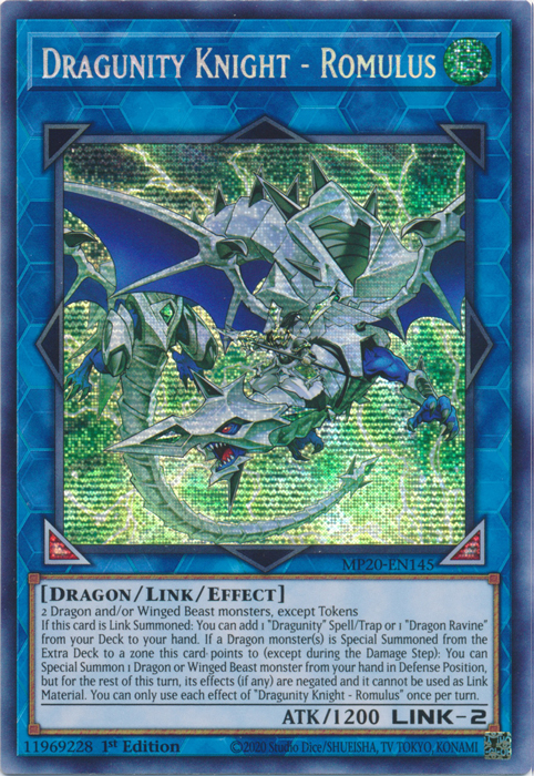 Dragunity Knight - Romulus [MP20-EN145] Prismatic Secret Rare | The CG Realm