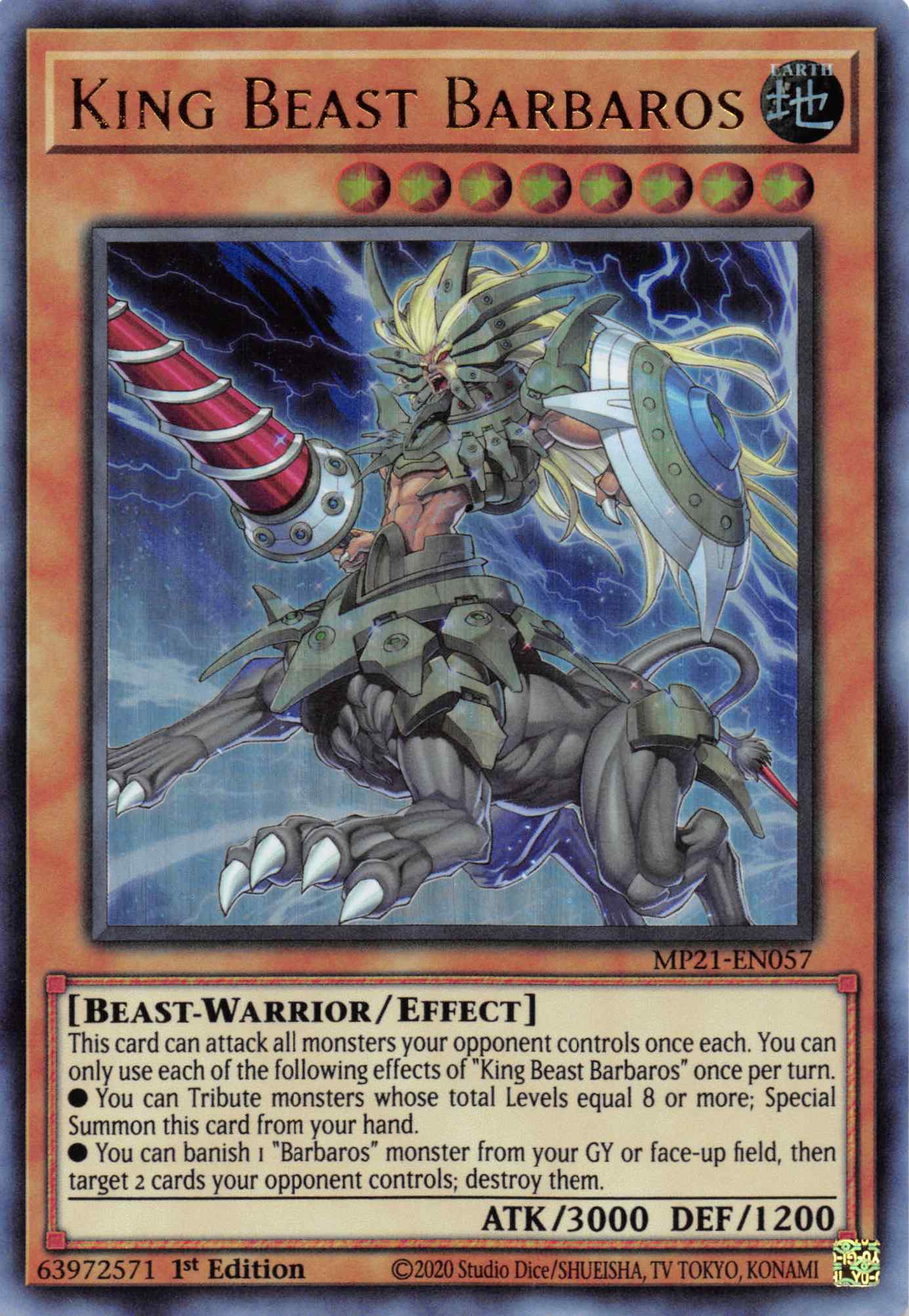 King Beast Barbaros [MP21-EN057] Ultra Rare | The CG Realm