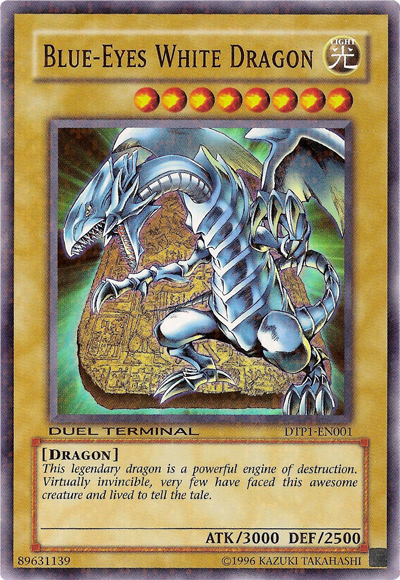 Blue-Eyes White Dragon [DTP1-EN001] Super Rare | The CG Realm