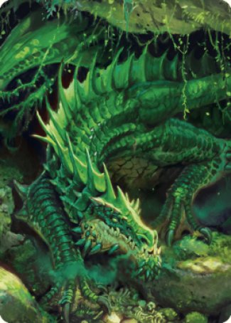 Lurking Green Dragon Art Card [Commander Legends: Battle for Baldur's Gate Art Series] | The CG Realm