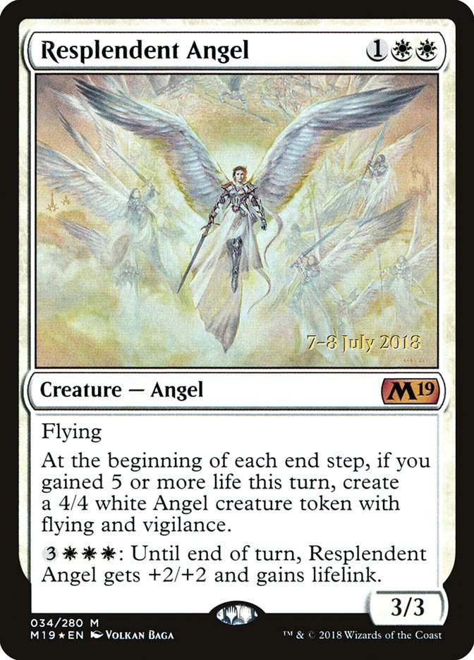 Resplendent Angel [Core Set 2019 Prerelease Promos] | The CG Realm