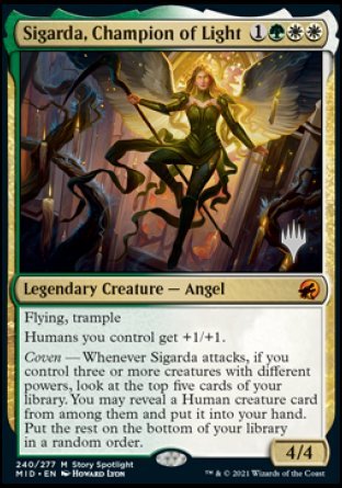 Sigarda, Champion of Light (Promo Pack) [Innistrad: Midnight Hunt Promos] | The CG Realm