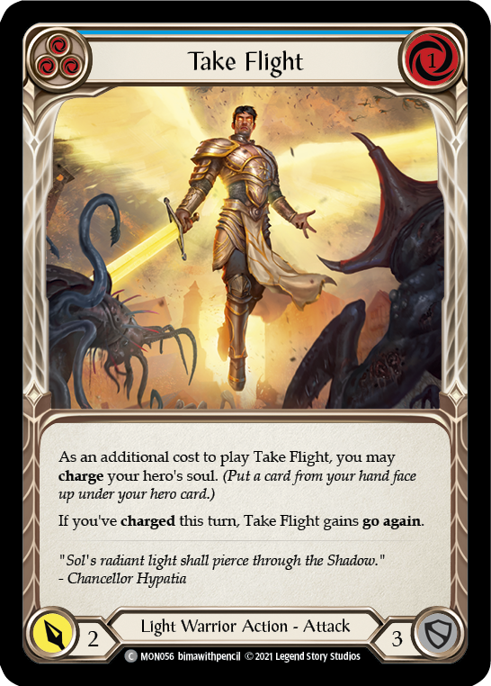 Take Flight (Blue) [MON056] (Monarch)  1st Edition Normal | The CG Realm