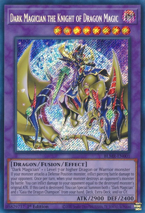 Dark Magician the Knight of Dragon Magic [BLMR-EN001] Secret Rare | The CG Realm