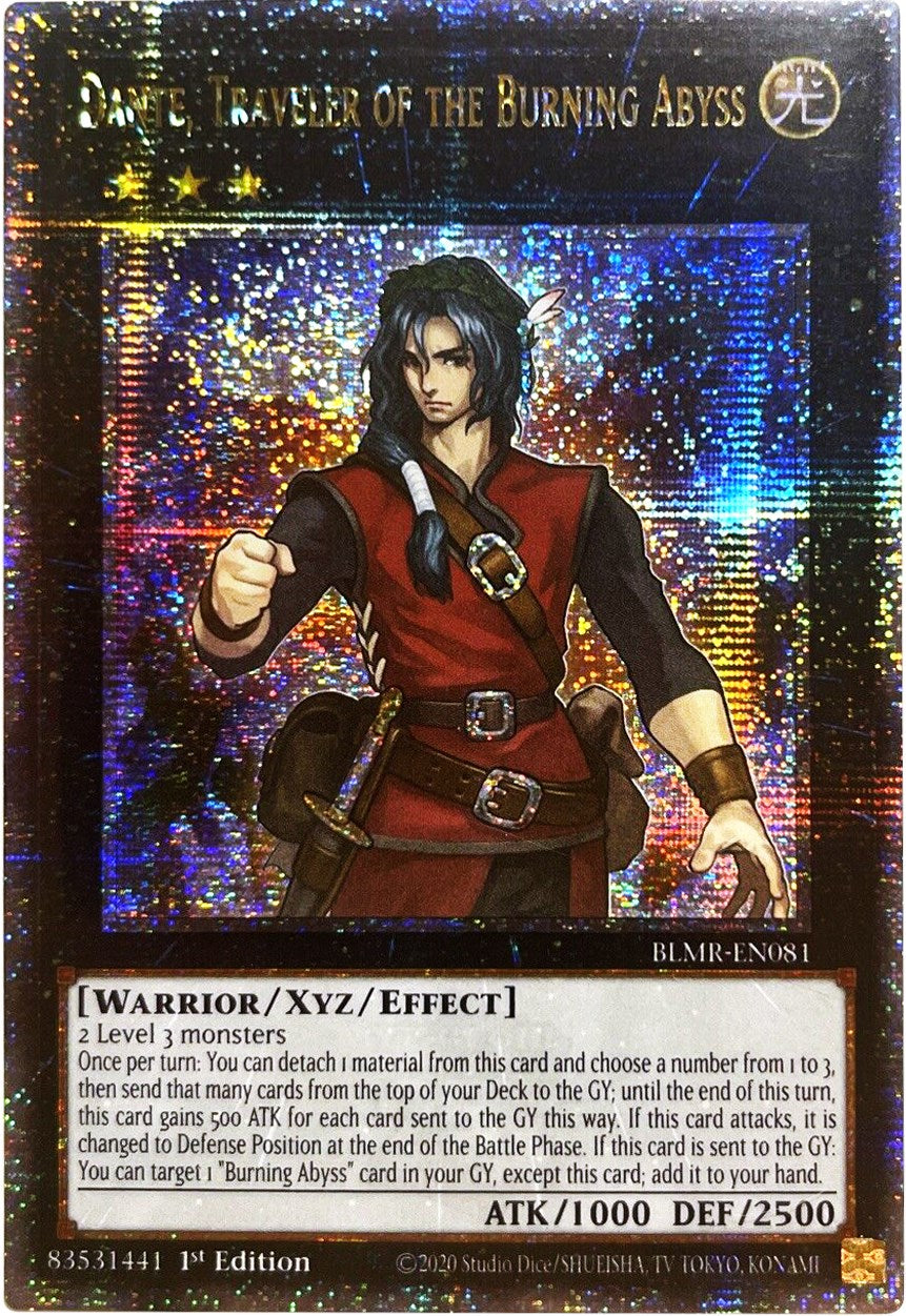 Dante, Traveler of the Burning Abyss [BLMR-EN081] Quarter Century Secret Rare | The CG Realm