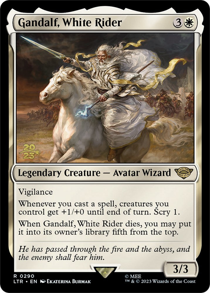 Gandalf, White Rider [The Lord of the Rings: Tales of Middle-Earth Prerelease Promos] | The CG Realm