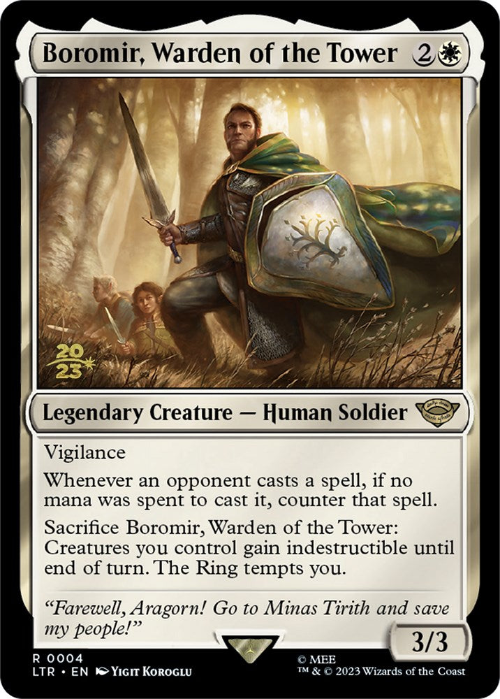 Boromir, Warden of the Tower [The Lord of the Rings: Tales of Middle-Earth Prerelease Promos] | The CG Realm