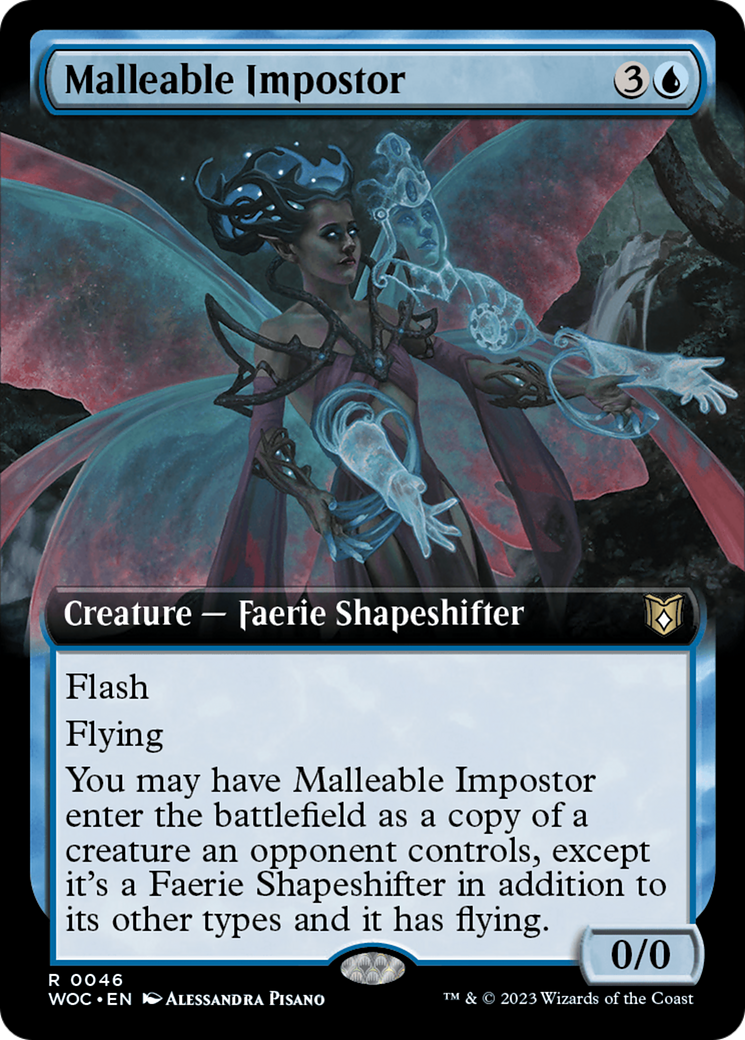 Malleable Impostor (Extended Art) [Wilds of Eldraine Commander] | The CG Realm