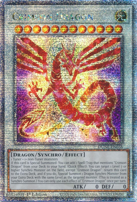 Crimson Dragon [DUNE-EN038] Quarter Century Secret Rare | The CG Realm