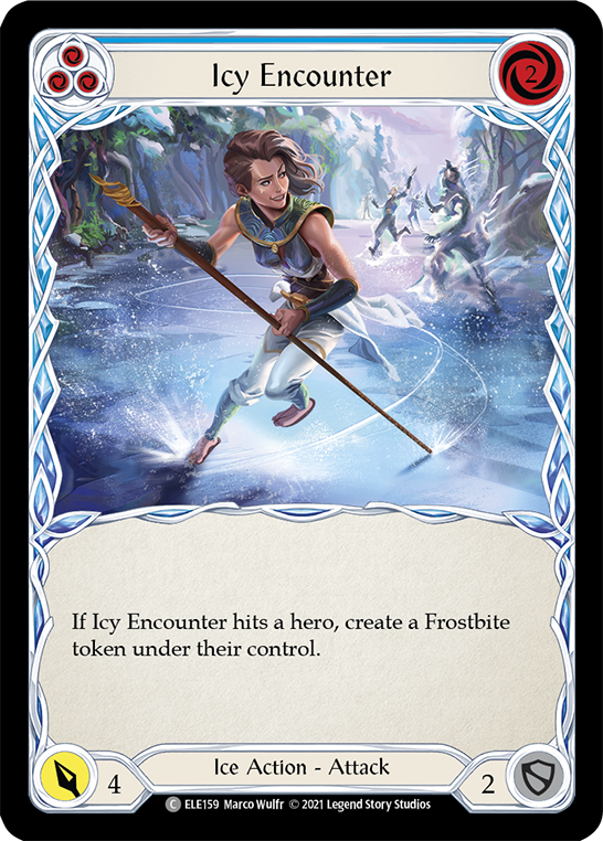 Icy Encounter (Blue) [ELE159] (Tales of Aria)  1st Edition Rainbow Foil | The CG Realm