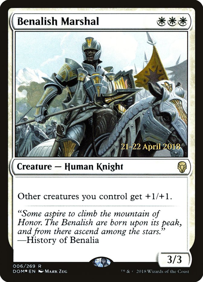 Benalish Marshal [Dominaria Prerelease Promos] | The CG Realm