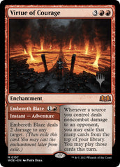 Virtue of Courage //Embereth Blaze (Promo Pack) [Wilds of Eldraine Promos] | The CG Realm