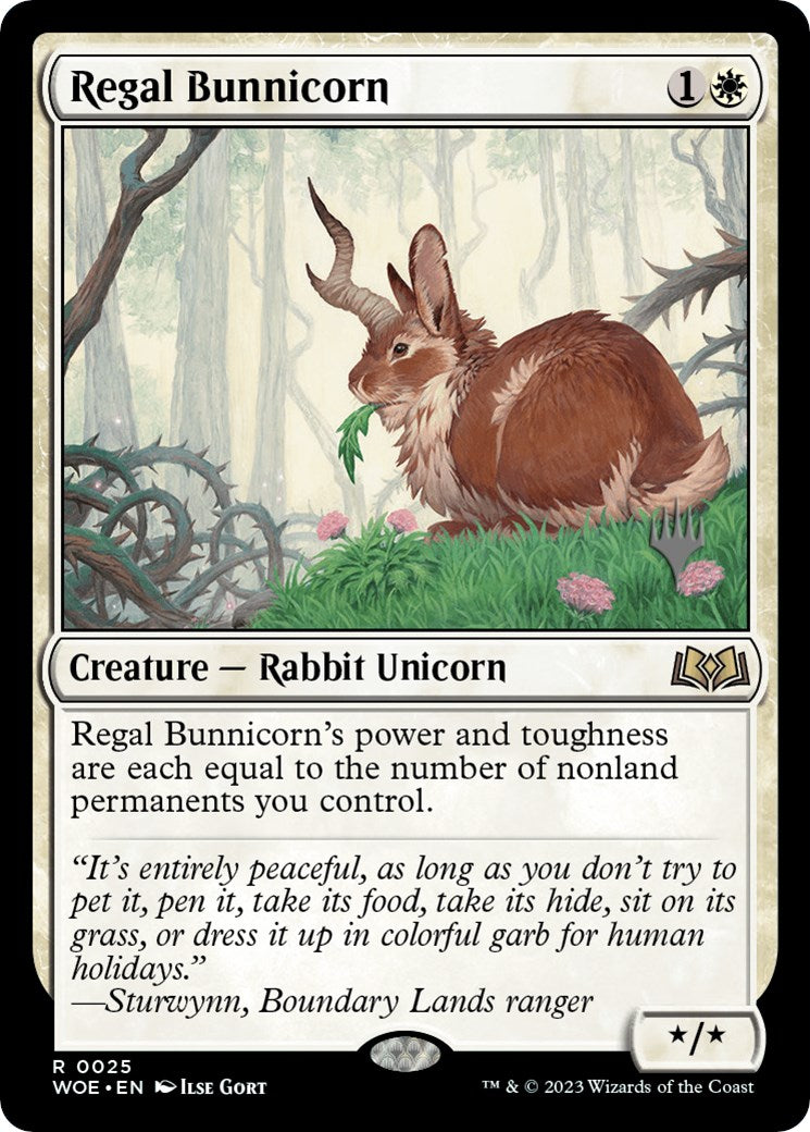 Regal Bunnicorn (Promo Pack) [Wilds of Eldraine Promos] | The CG Realm