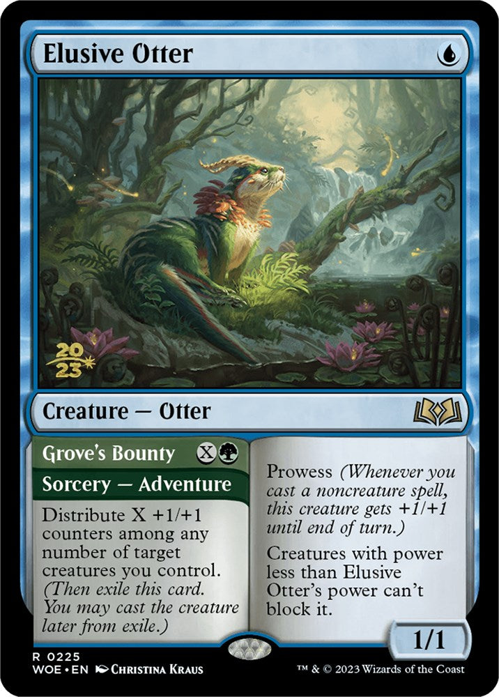 Elusive Otter // Grove's Bounty [Wilds of Eldraine Prerelease Promos] | The CG Realm