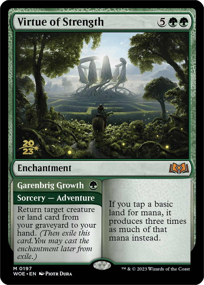 Virtue of Strength // Garenbrig Growth [Wilds of Eldraine Prerelease Promos] | The CG Realm