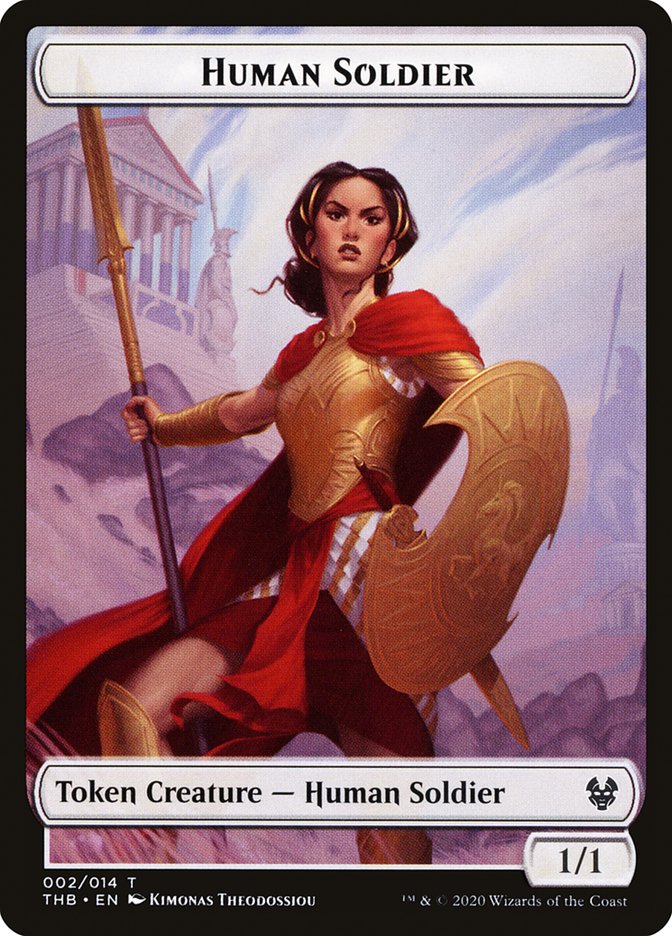 Goat // Human Soldier Double-Sided Token [Theros Beyond Death Tokens] | The CG Realm