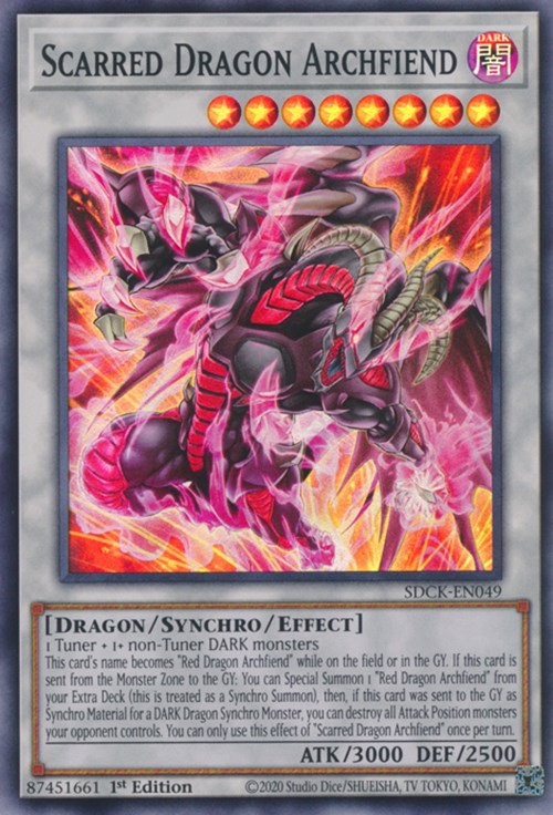 Scarred Dragon Archfiend [SDCK-EN049] Super Rare | The CG Realm