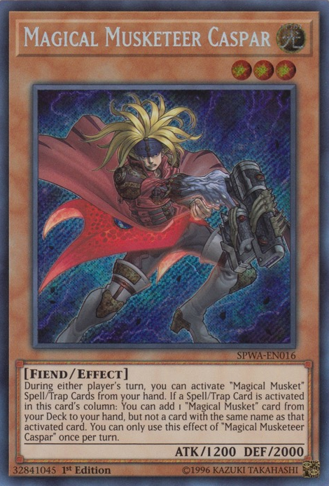 Magical Musketeer Caspar [SPWA-EN016] Secret Rare | The CG Realm