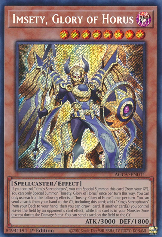 Imsety, Glory of Horus [AGOV-EN011] Secret Rare | The CG Realm